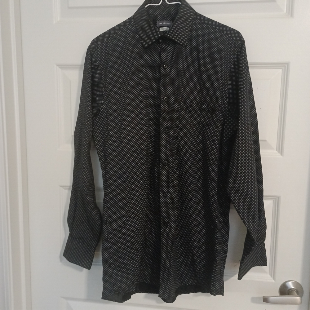 Van Heusen Black Casual Button Down Shirt